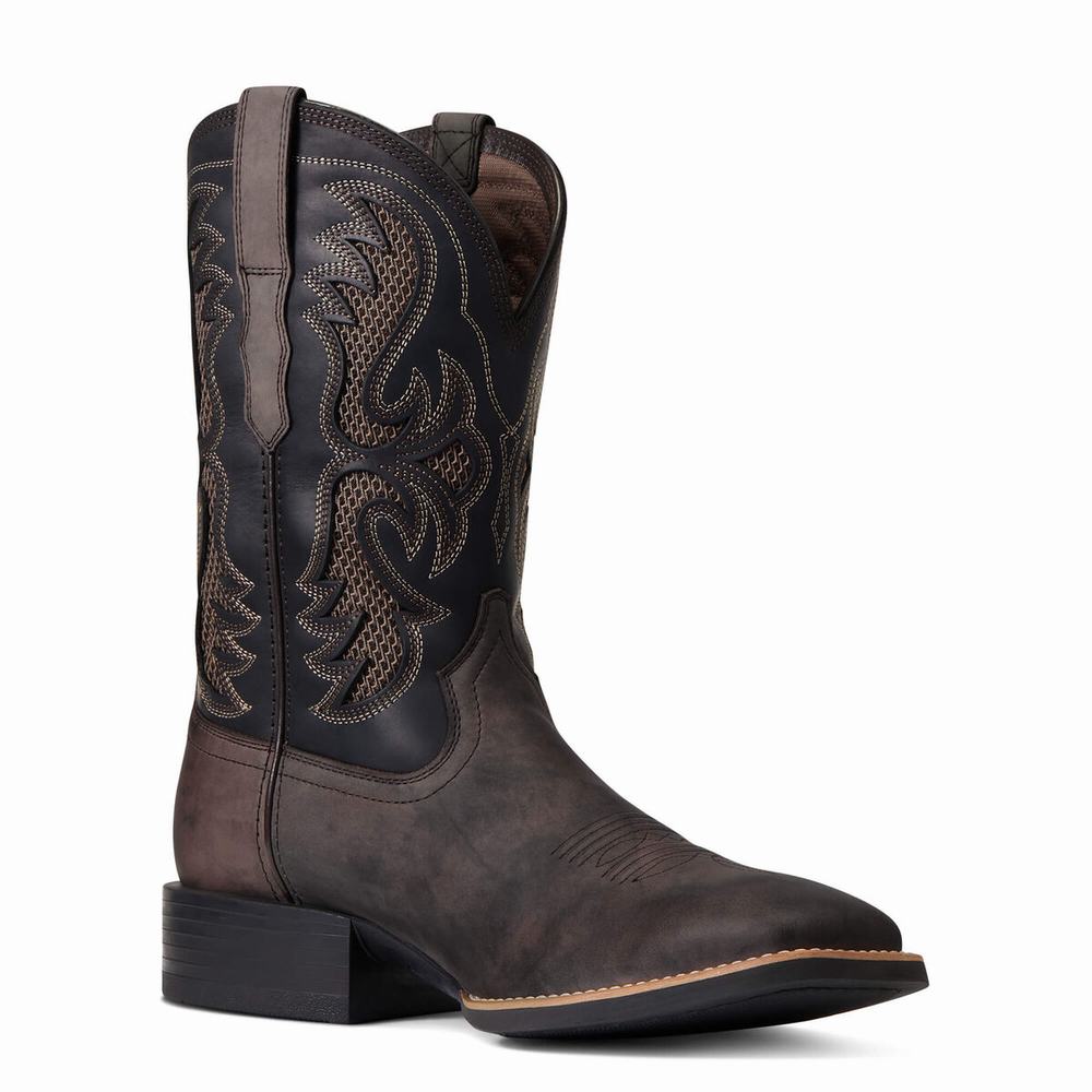 Brown Ariat Sport Fresco VentTEK Men's Western Boots | DYJN34972