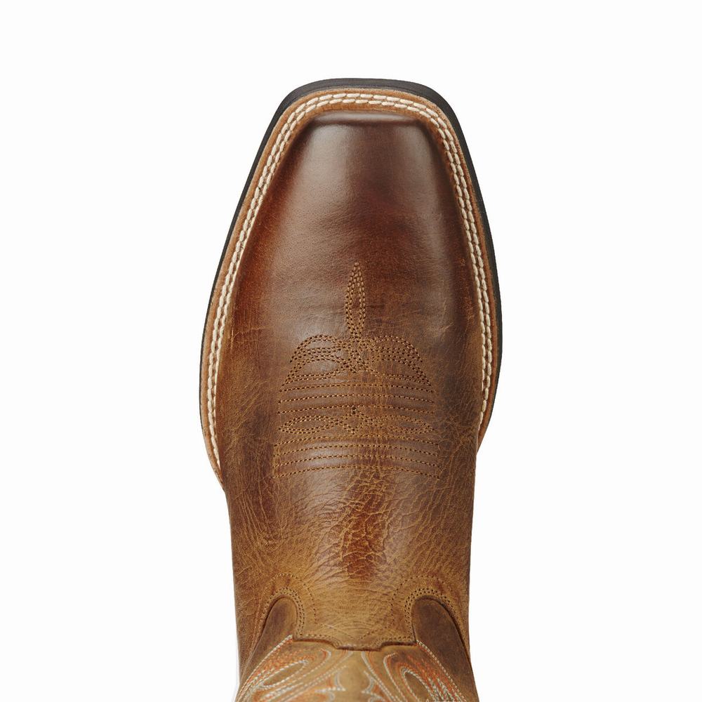 Brown Ariat Sport Herdsman Men's Western Boots | MPKE37691