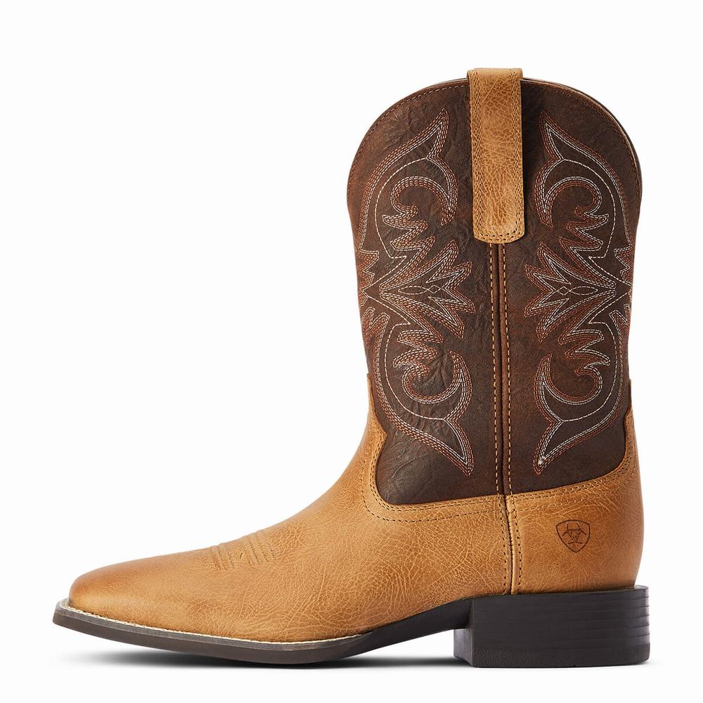 Brown Ariat Sport Pardner Men's Western Boots | CRHQ43159