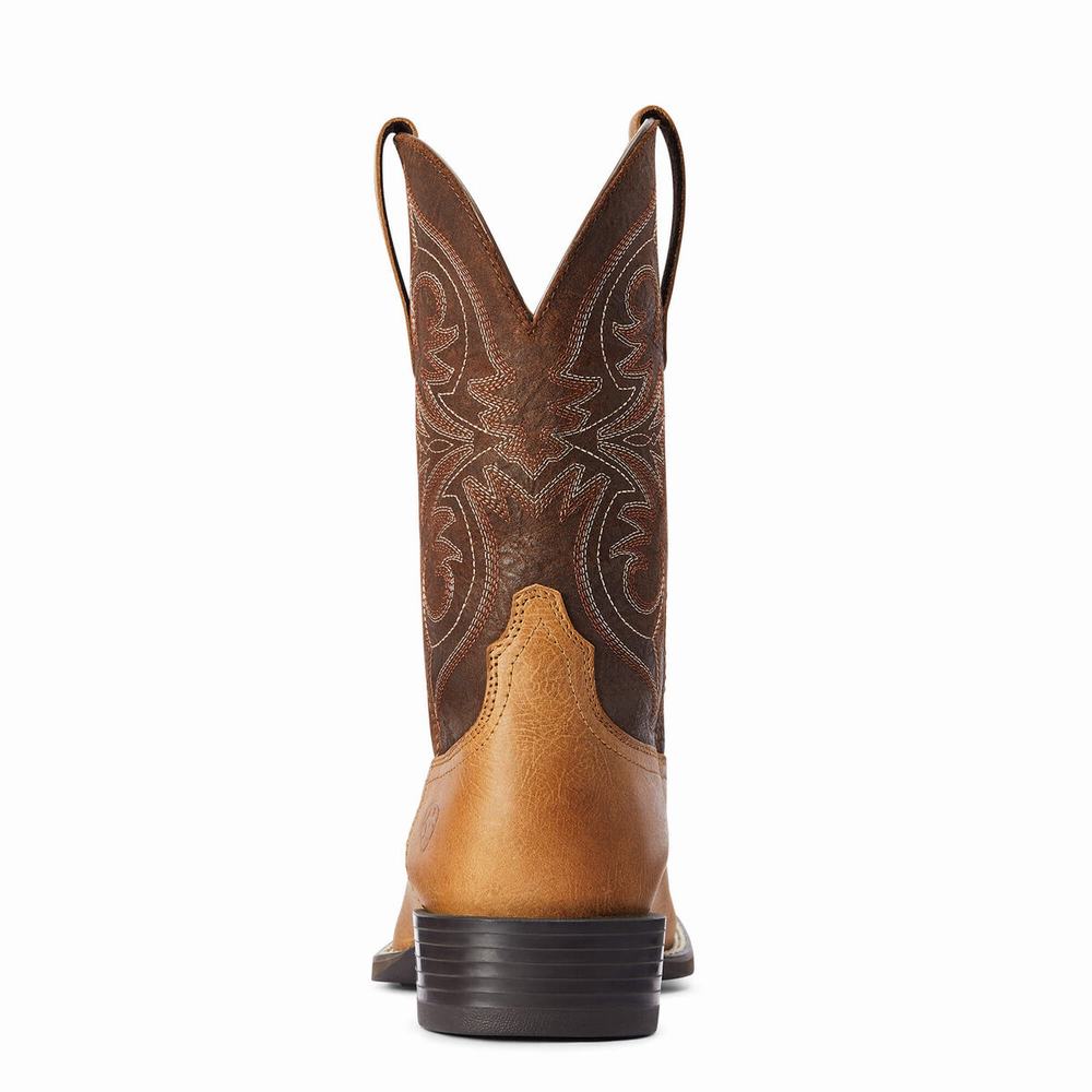 Brown Ariat Sport Pardner Men's Western Boots | CRHQ43159