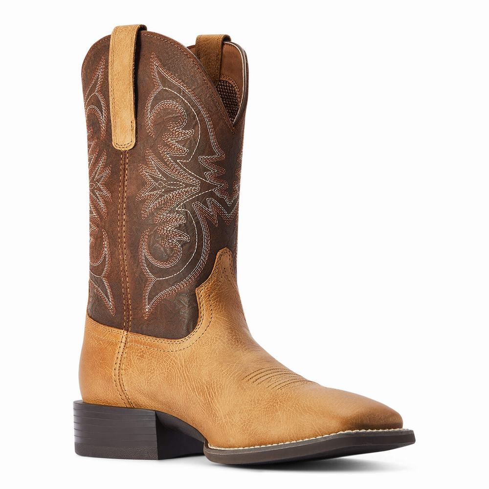 Brown Ariat Sport Pardner Men's Western Boots | CRHQ43159