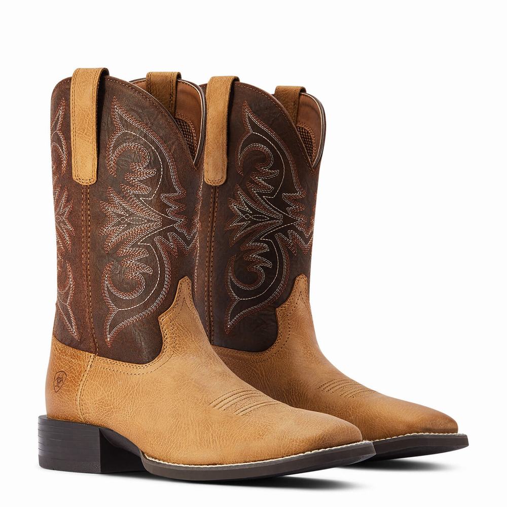 Brown Ariat Sport Pardner Men's Western Boots | CRHQ43159