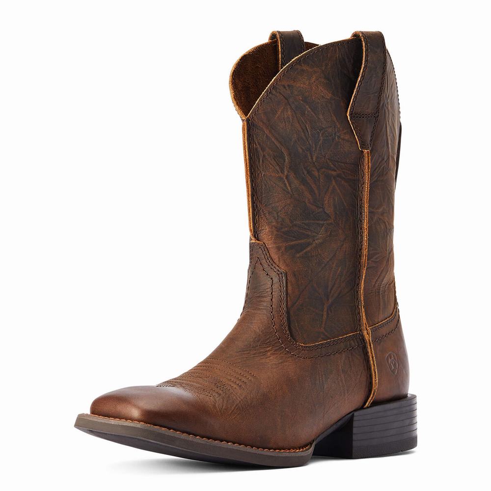 Brown Ariat Sport Rambler Men\'s Dress Boots | EXYA69037