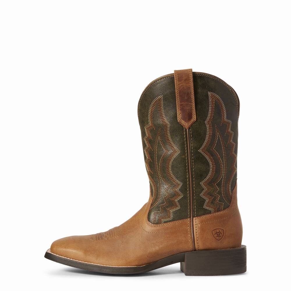 Brown Ariat Sport Riggin Men's Western Boots | CDPI91607