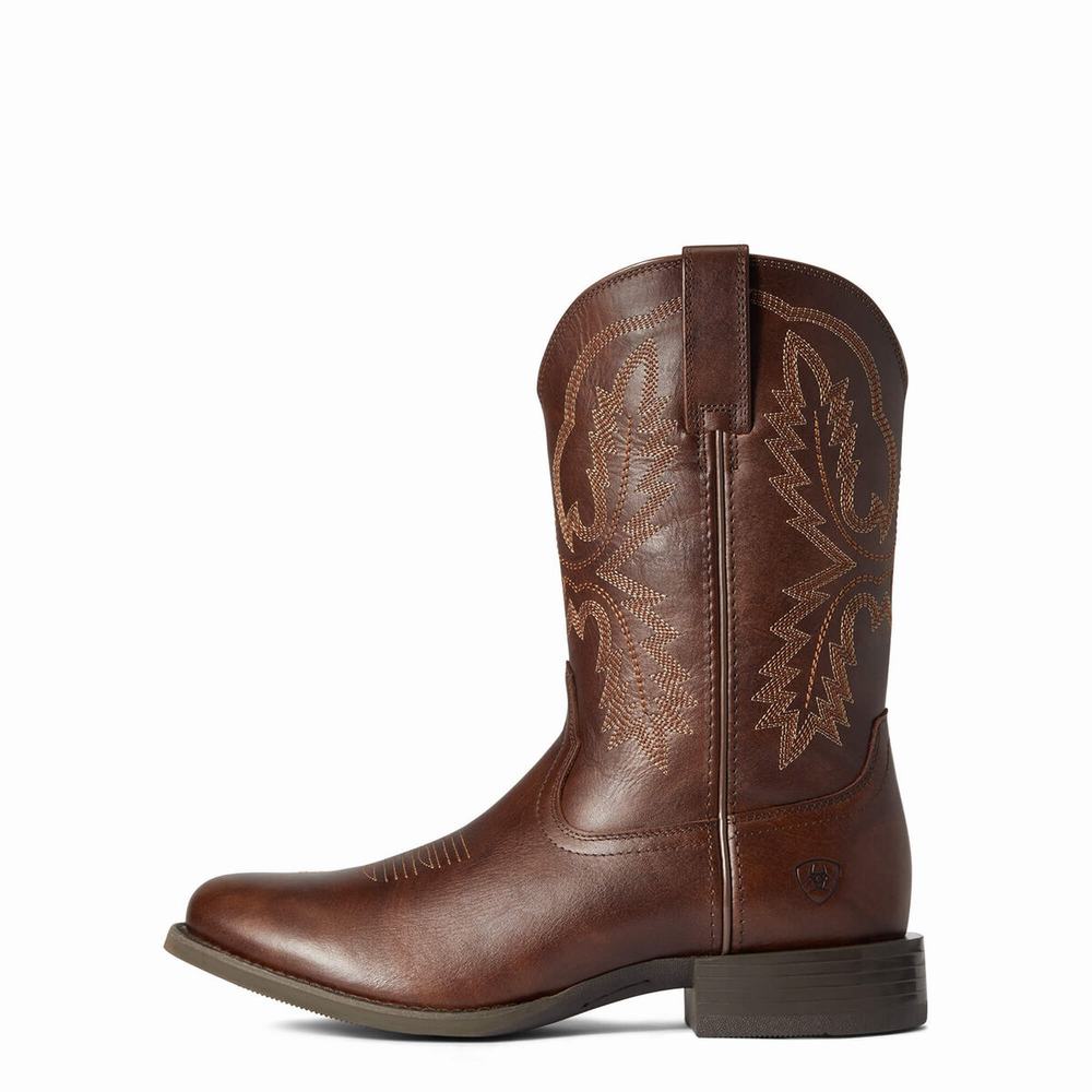 Brown Ariat Sport Stratten Men's Western Boots | GLEB46521