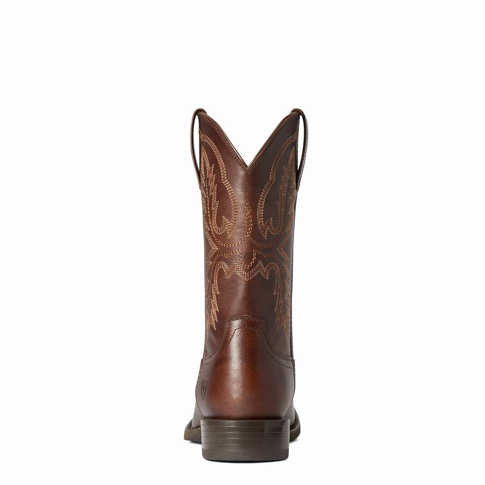 Brown Ariat Sport Stratten Men's Western Boots | GLEB46521