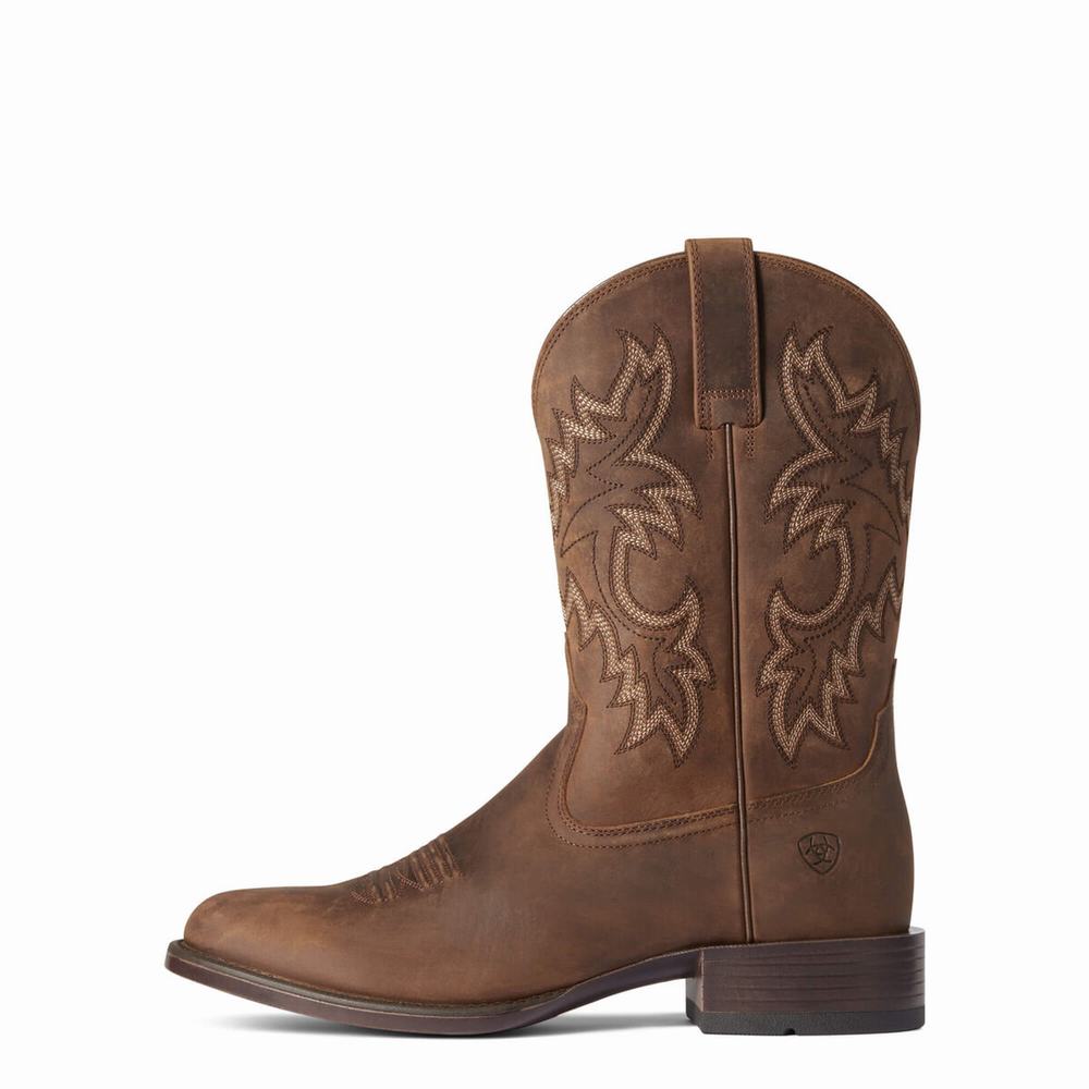 Brown Ariat Stockman Ultra Men's Western Boots | SIRZ61942