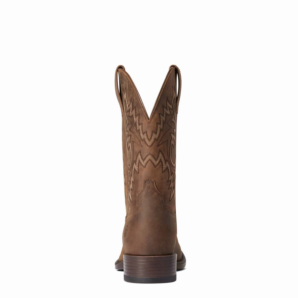 Brown Ariat Stockman Ultra Men's Western Boots | SIRZ61942