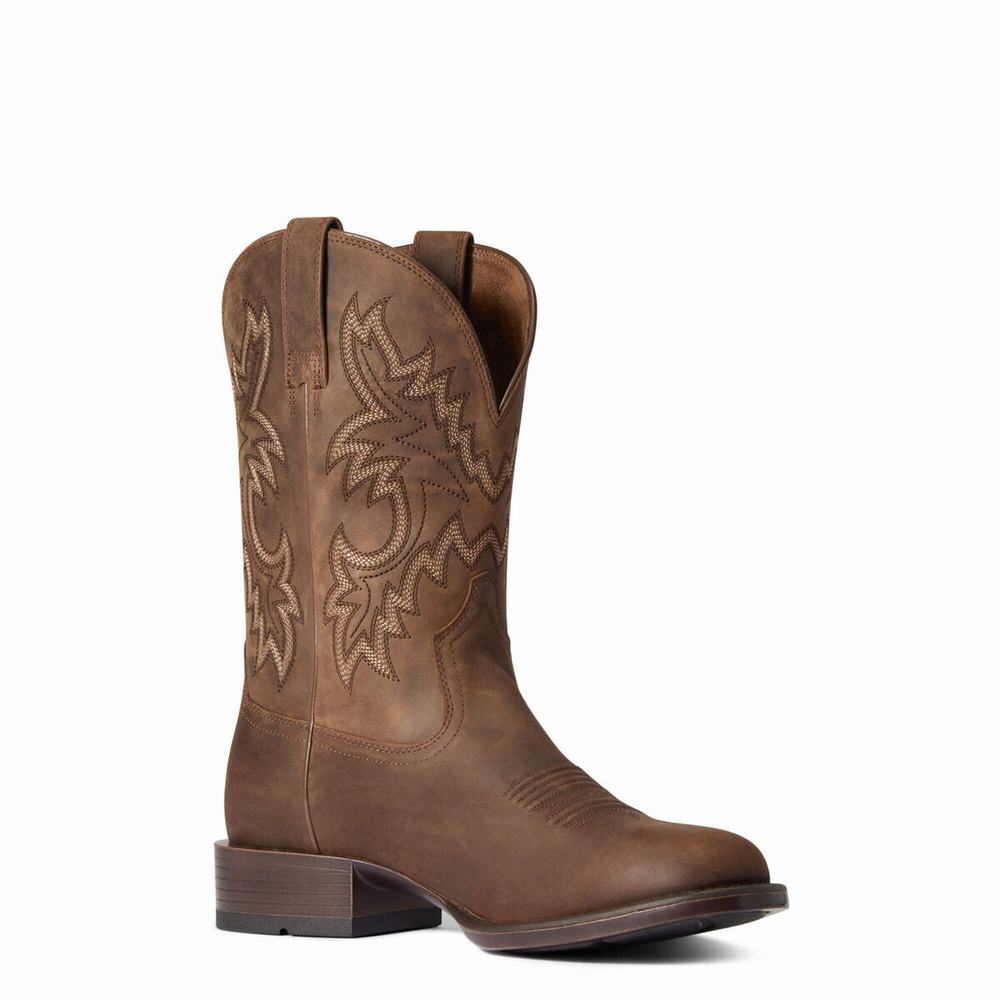 Brown Ariat Stockman Ultra Men's Western Boots | SIRZ61942