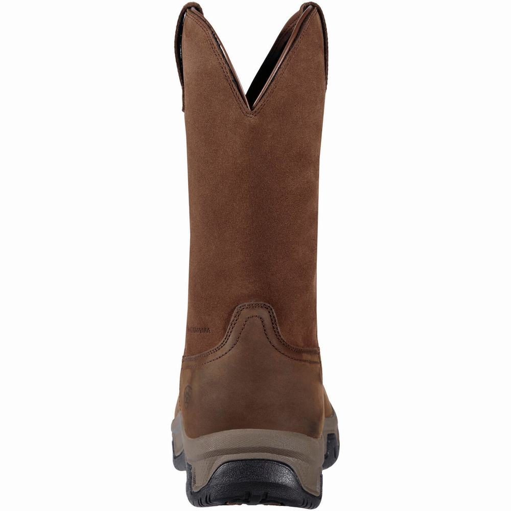 Brown Ariat Terrain Pull On Waterproof Men's English Riding Boots | MKNF58094