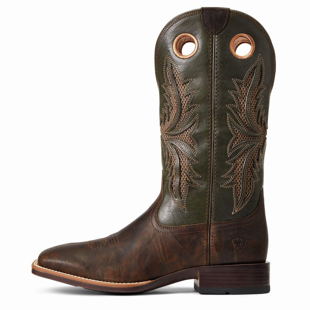 Brown Ariat Toughy VentTek 360 Men's Western Boots | MGND54361