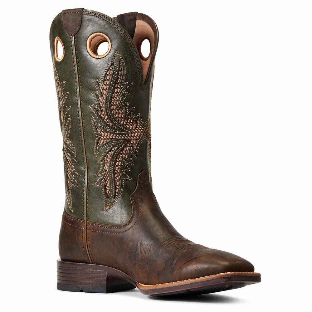 Brown Ariat Toughy VentTek 360 Men's Western Boots | MGND54361