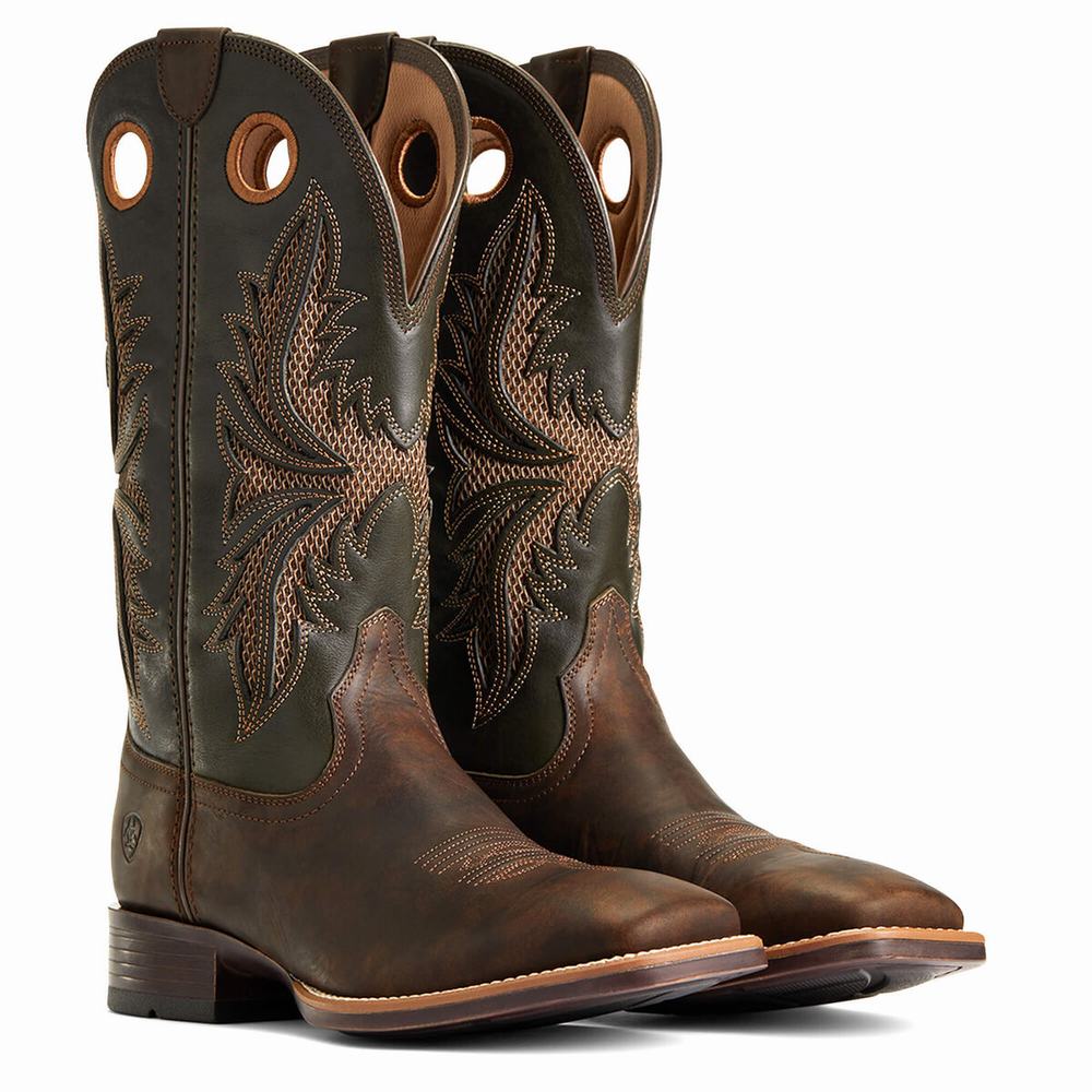 Brown Ariat Toughy VentTek 360 Men's Western Boots | MGND54361