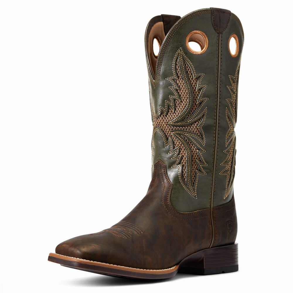 Brown Ariat Toughy VentTek 360 Men\'s Western Boots | MGND54361