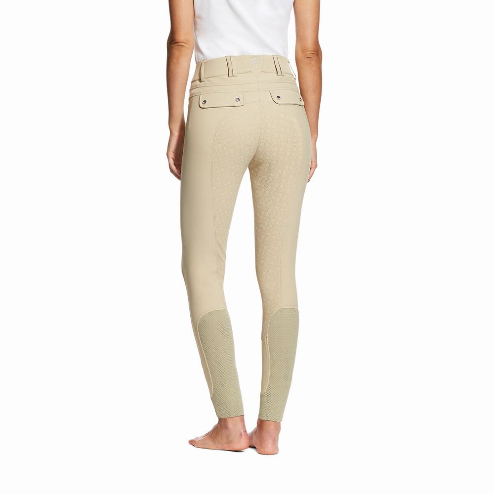 Brown Ariat Tri Factor Grip Full Seat Breech Women's Pants | TEGL91546