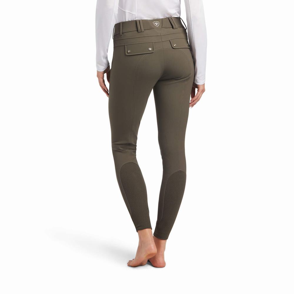 Brown Ariat Tri Factor Grip Women's Pants | BVZC71508