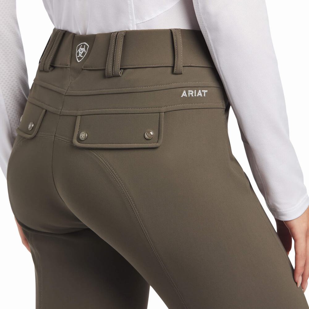 Brown Ariat Tri Factor Grip Women's Pants | BVZC71508