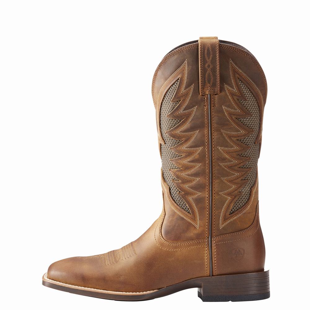 Brown Ariat VentTEK Ultra Men's Western Boots | LXPZ82370