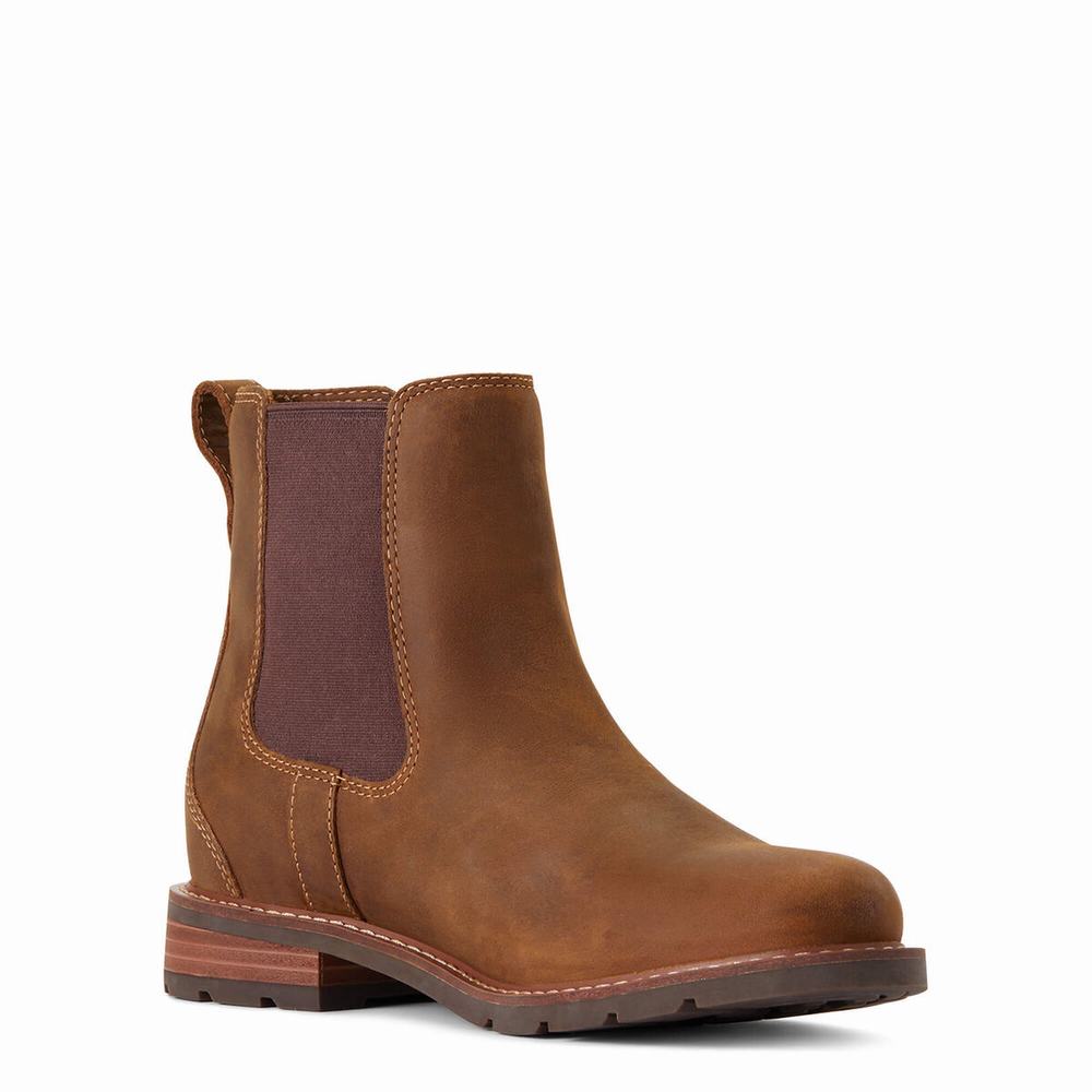 Brown Ariat Wexford Waterproof Women's Booties | JCVT65380