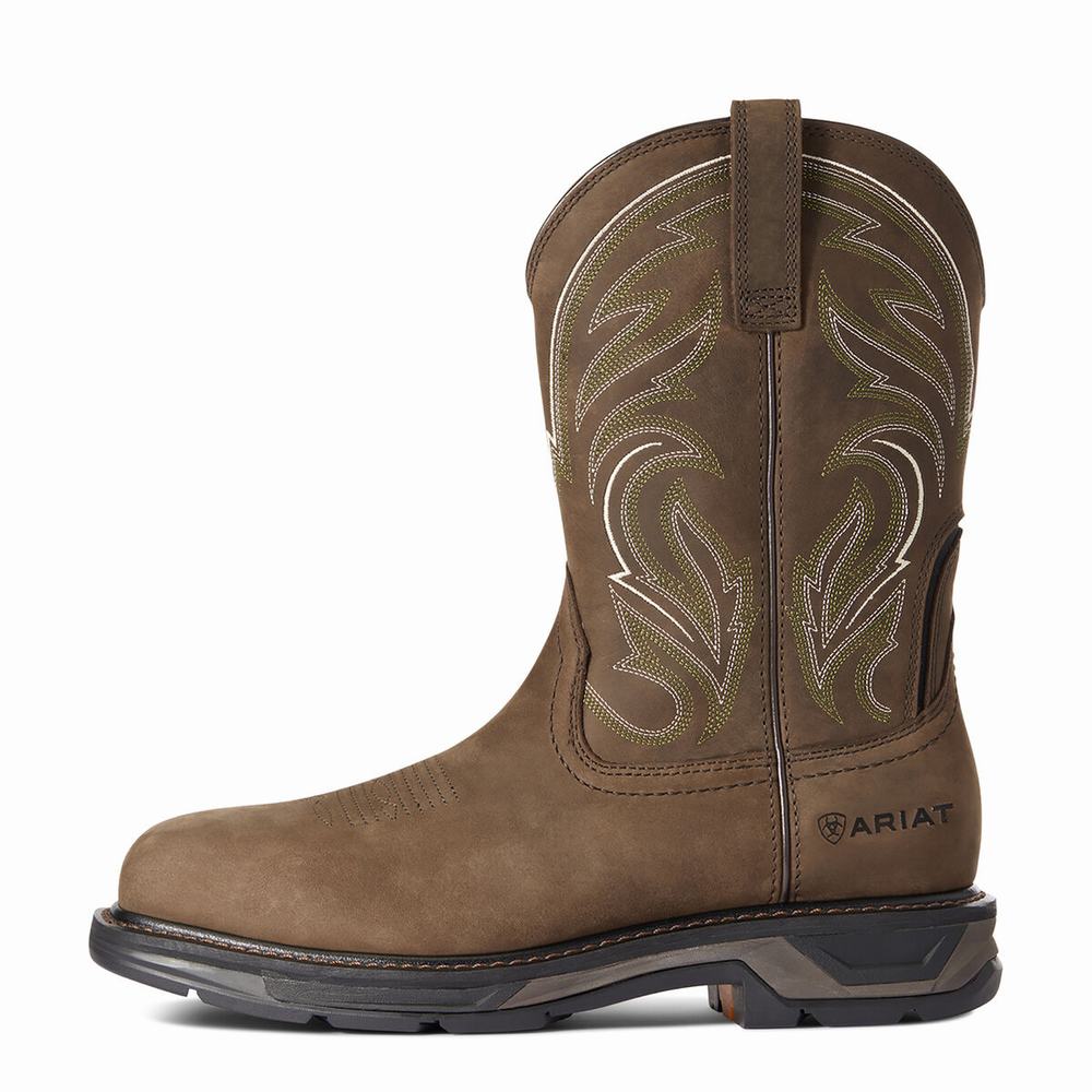 Brown Ariat WorkHog XT Cottonwood Carbon Toe Men's Work Boots | KOPM24657