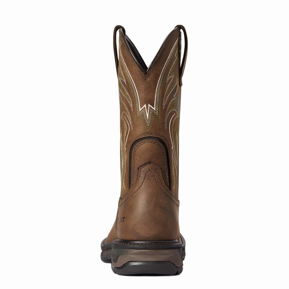 Brown Ariat WorkHog XT Cottonwood Men's Work Boots | MTEK91678