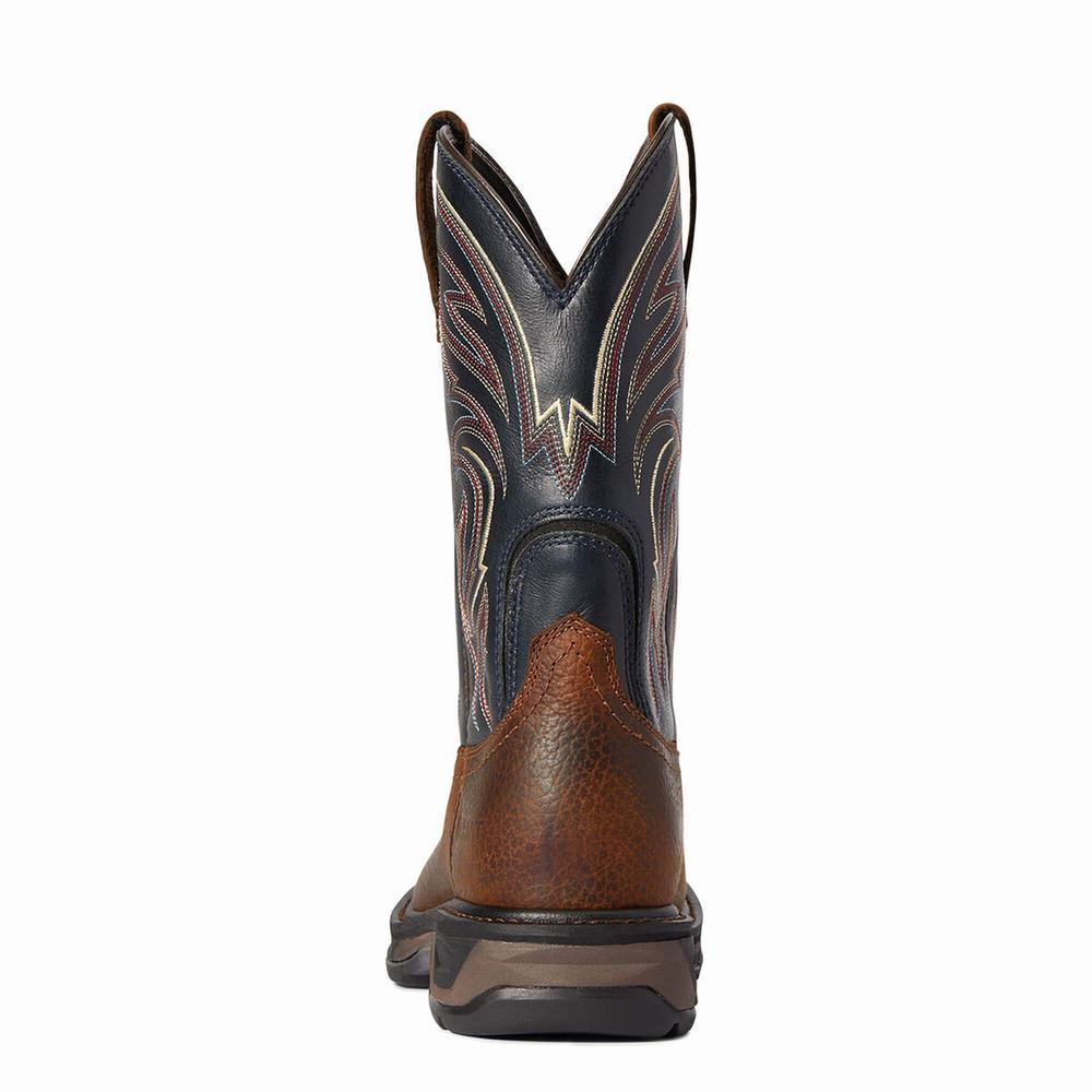 Brown Ariat WorkHog XT Cottonwood Men's Work Boots | SLVJ40289