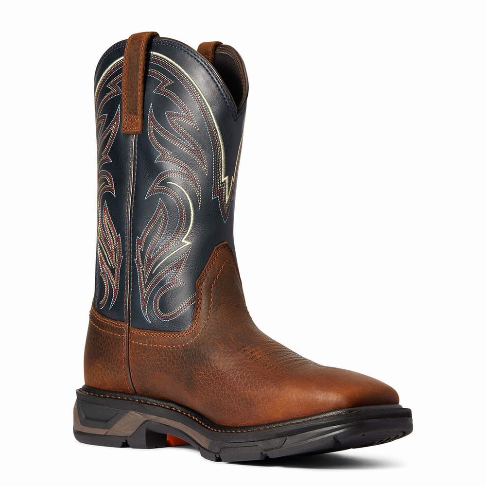 Brown Ariat WorkHog XT Cottonwood Men's Work Boots | SLVJ40289