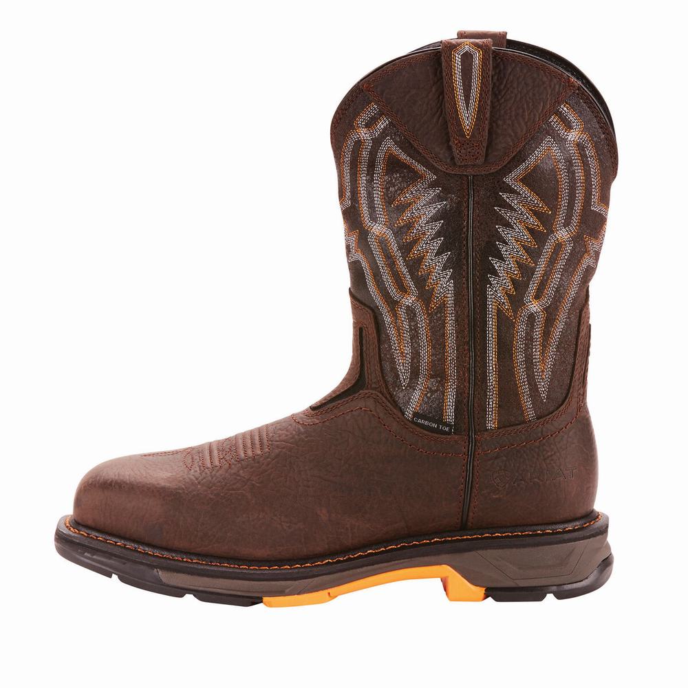 Brown Ariat WorkHog XT Dare Carbon Toe Men's Work Boots | QNZF41268