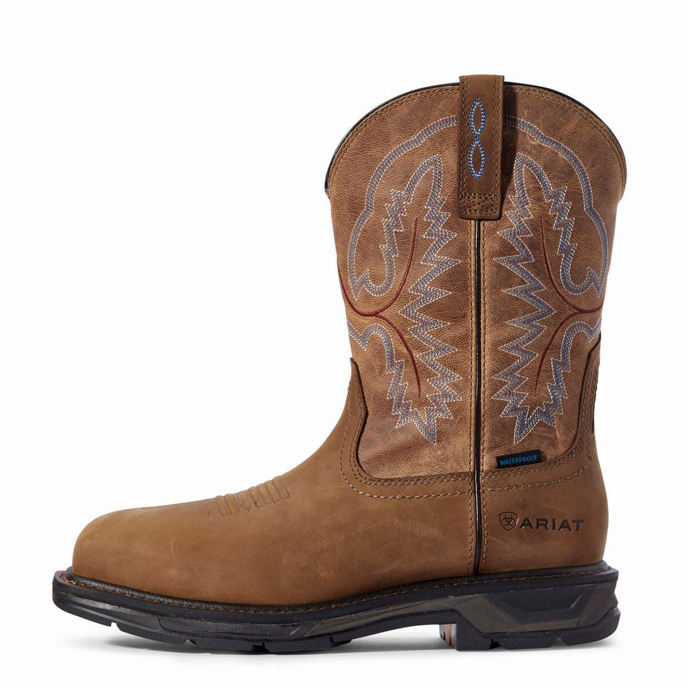 Brown Ariat WorkHog XT Waterproof Men's Waterproof Boots | XBPJ83719