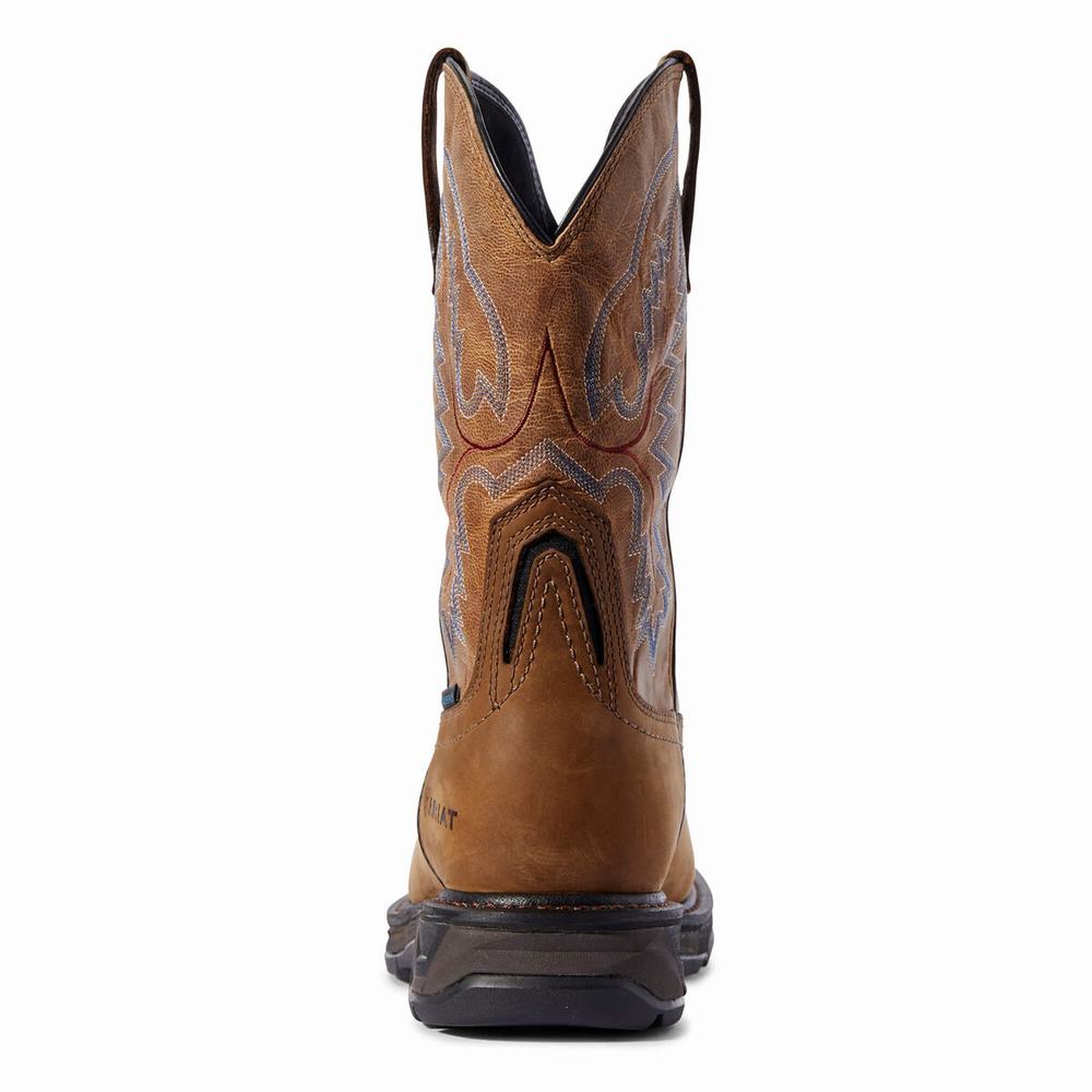 Brown Ariat WorkHog XT Waterproof Men's Waterproof Boots | XBPJ83719