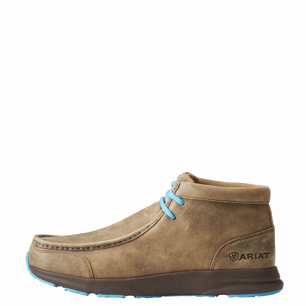 Brown Blue Ariat Spitfire Men's Sneakers | DNGW48920