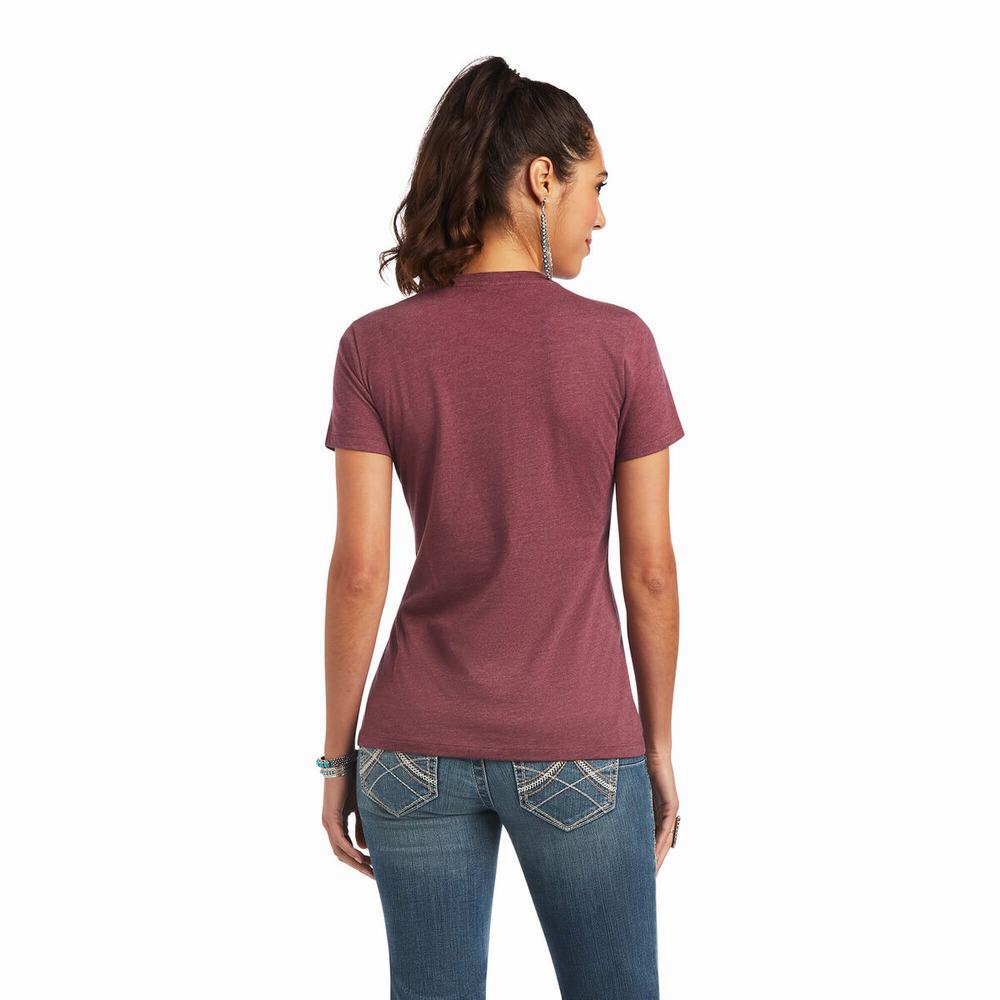 Burgundy Ariat Sol Women's Tops | LKSQ80467