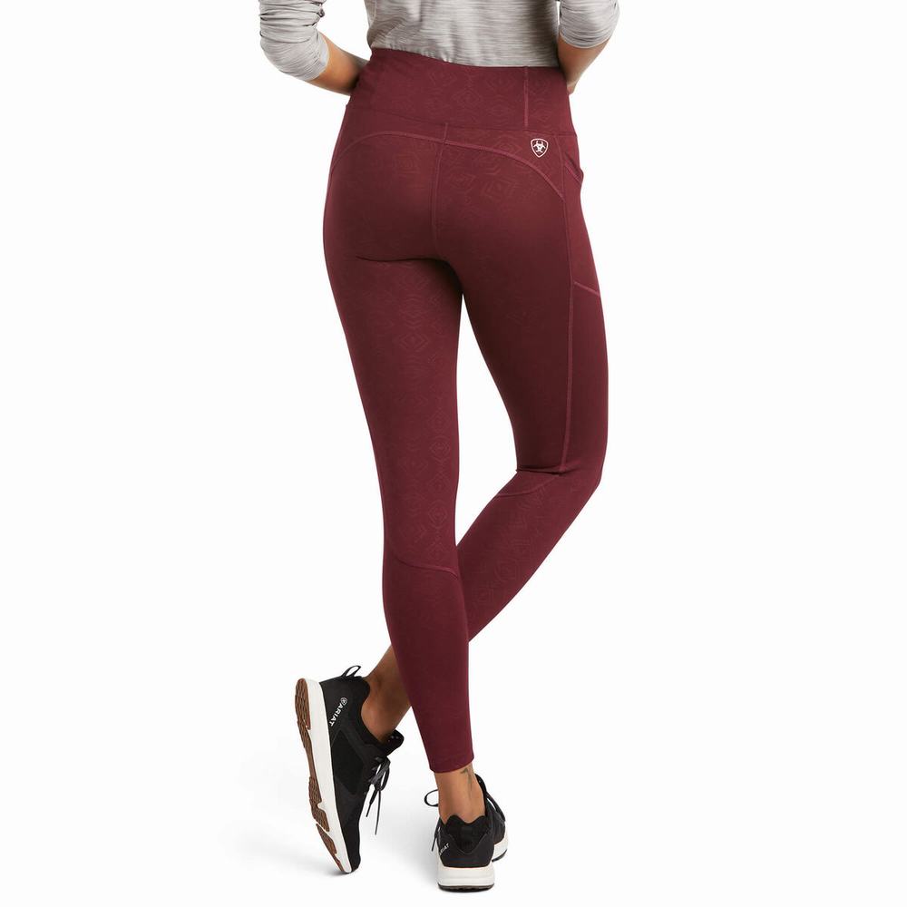 Burgundy Ariat TEK Women's Pants | TLQR46098