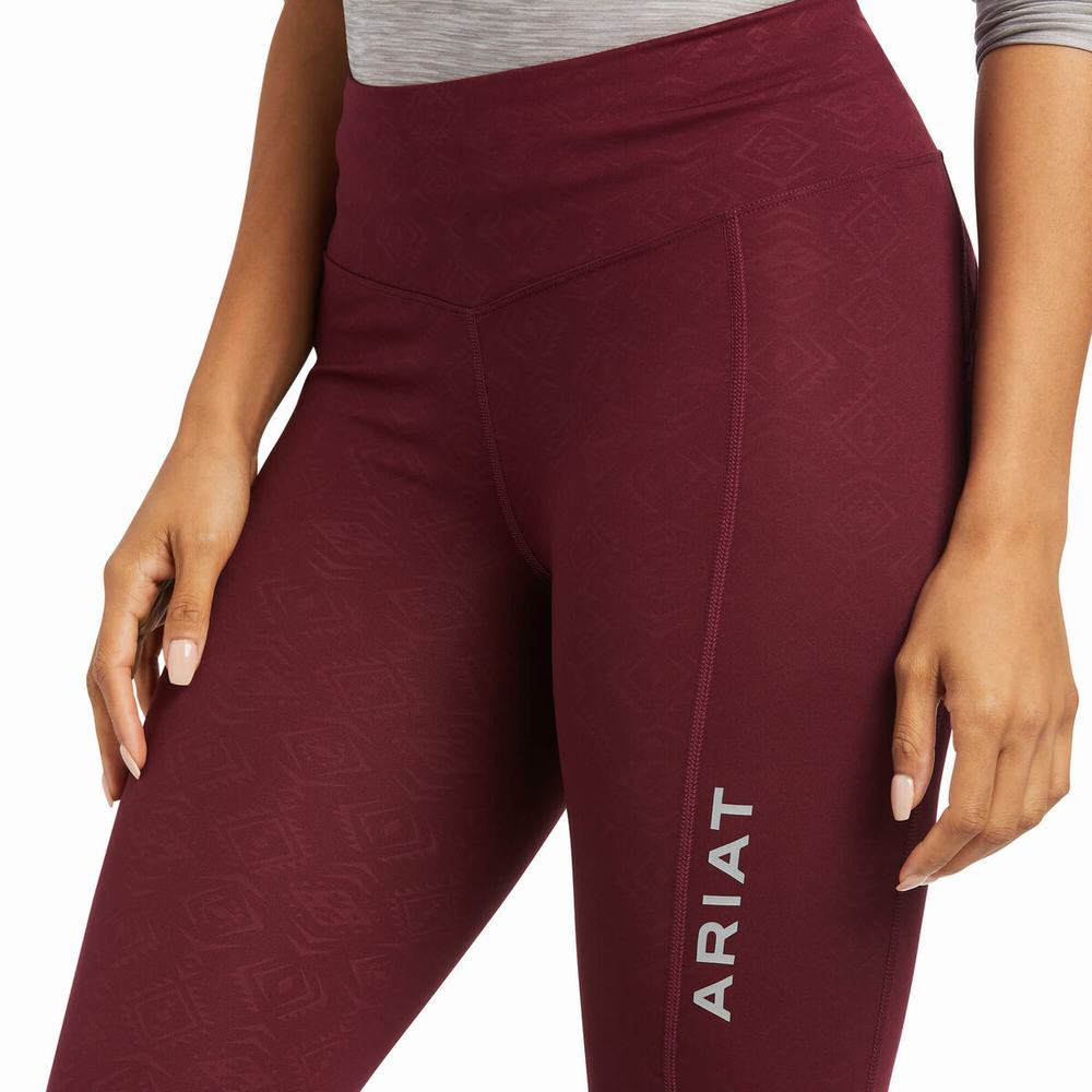 Burgundy Ariat TEK Women's Pants | TLQR46098