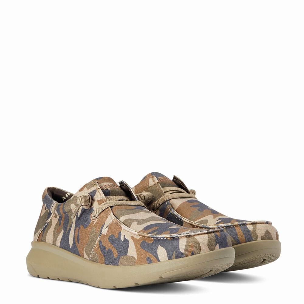 Camo Ariat Hilo Stretch Lace Men's Sneakers | XZTA28379