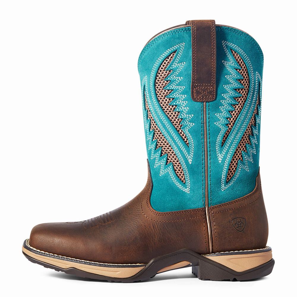 Chocolate Ariat Anthem VentTEK Women's Western Boots | XROI63029