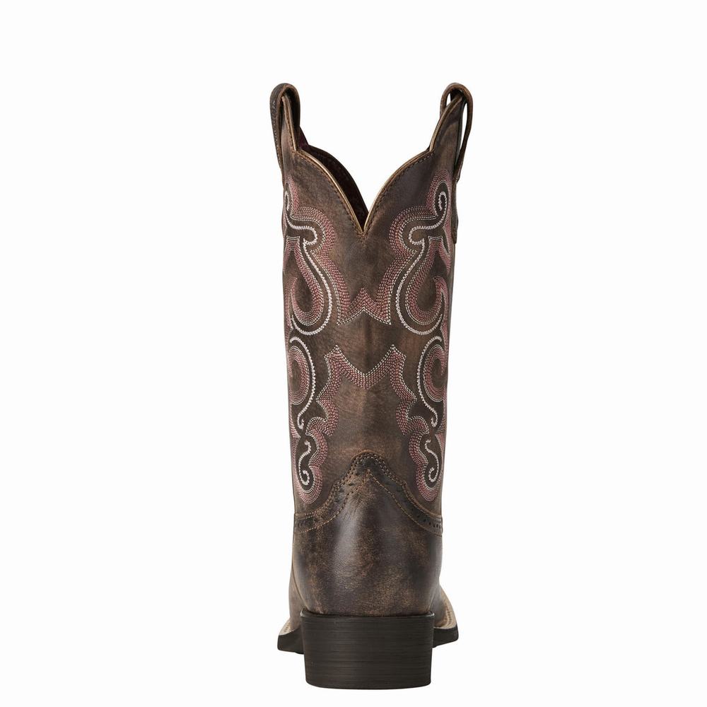 Chocolate Ariat Quickdraw Women's Western Boots | EPTK39854