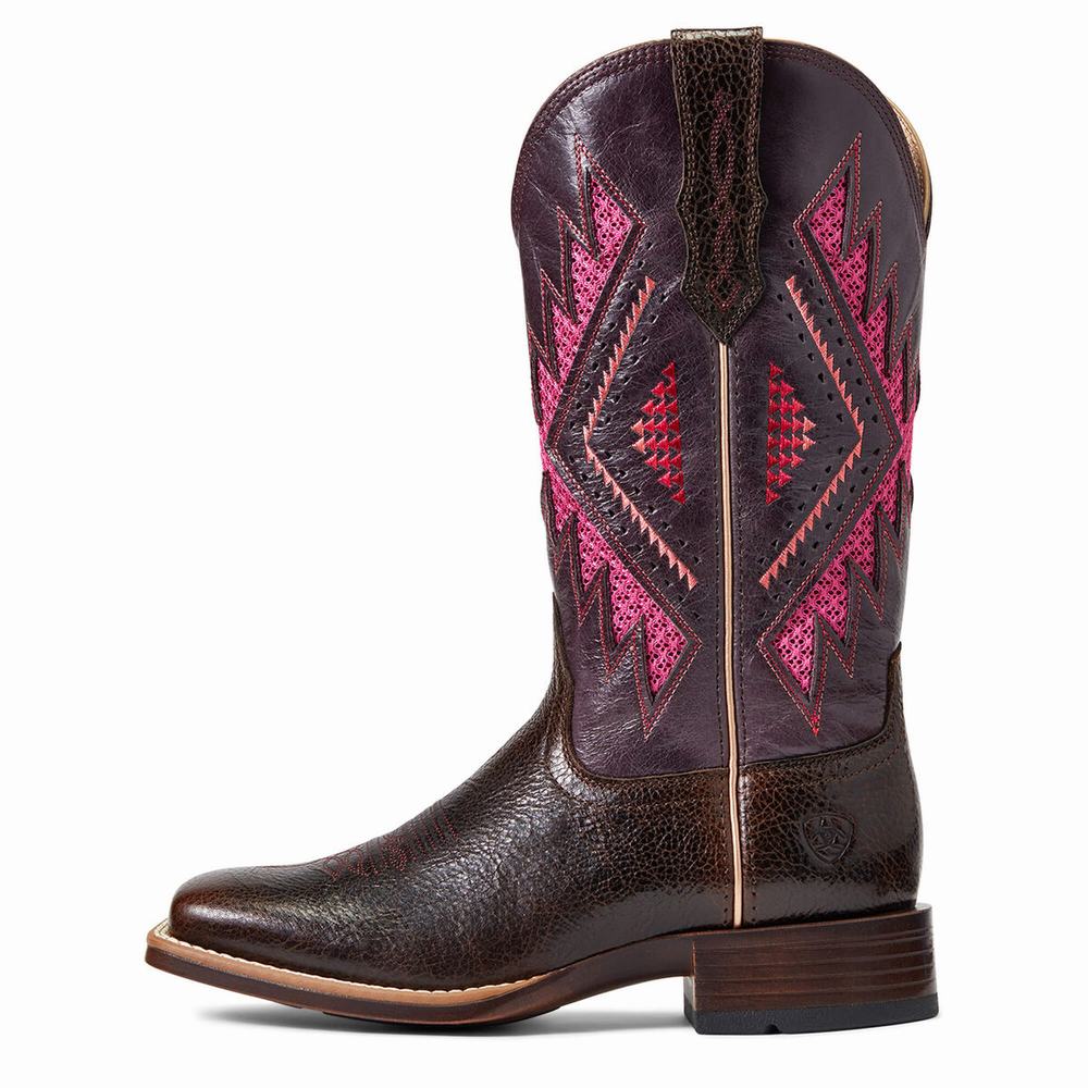 Chocolate Ariat Sienna VentTek 360 Women's Western Boots | BDYJ20754