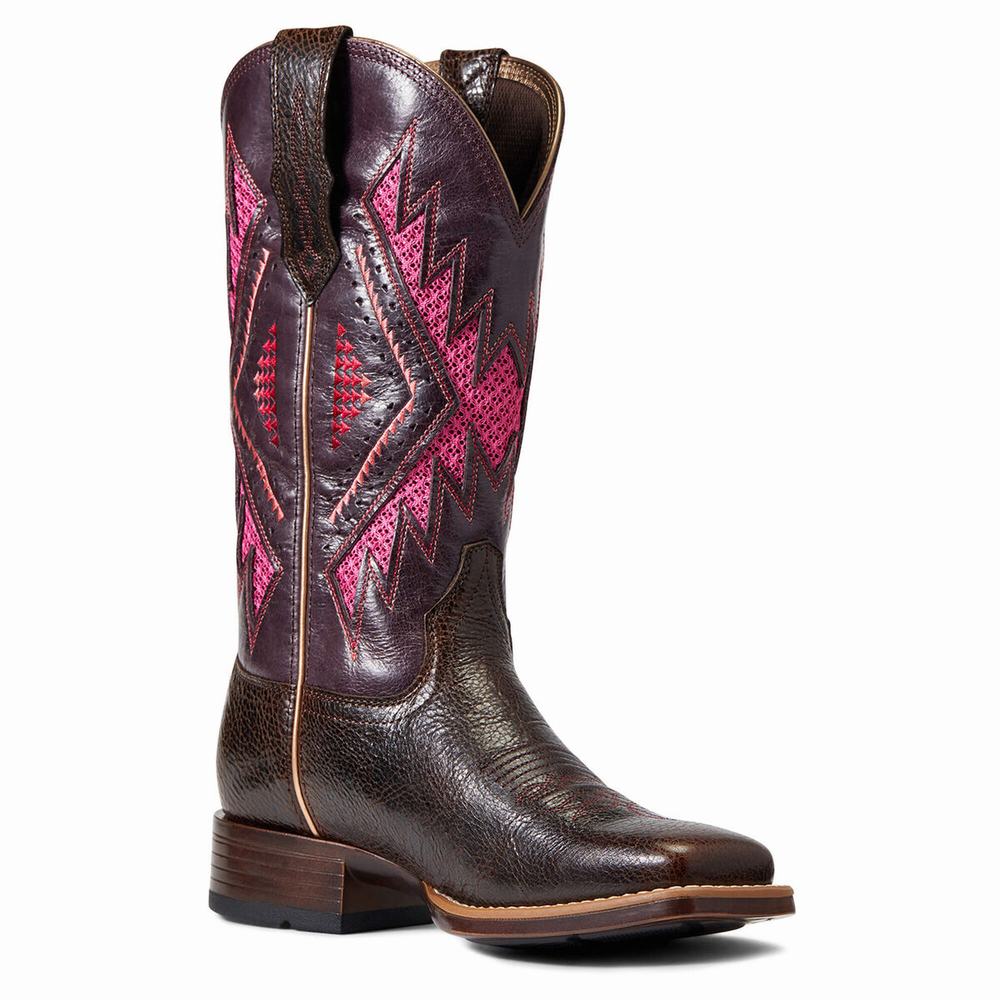 Chocolate Ariat Sienna VentTek 360 Women's Western Boots | BDYJ20754