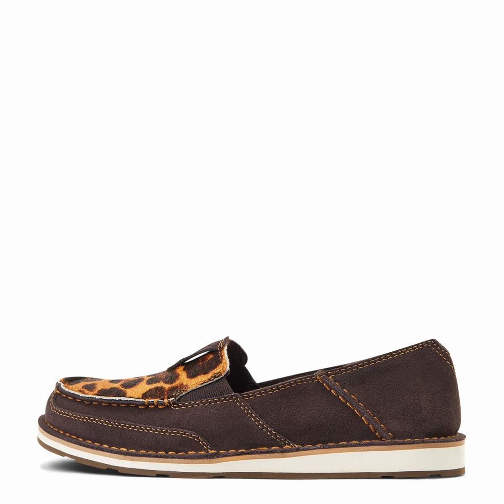 Chocolate Leopard Ariat Cruiser Women's Sneakers | HZQD01829