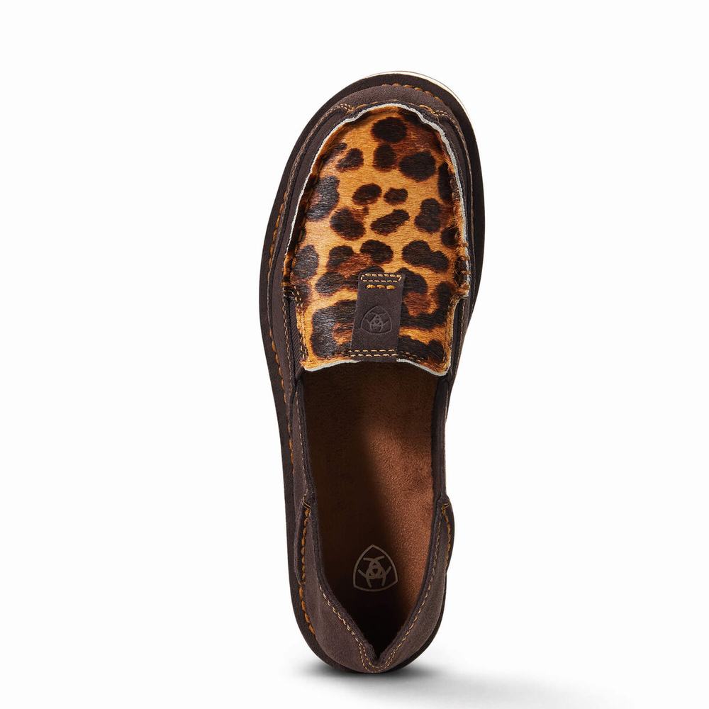 Chocolate Leopard Ariat Cruiser Women's Sneakers | HZQD01829