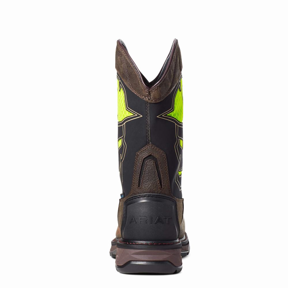 Coffee Ariat WorkHog XT VentTEK Bold Waterproof Carbon Toe Men's Waterproof Boots | TWOE34150