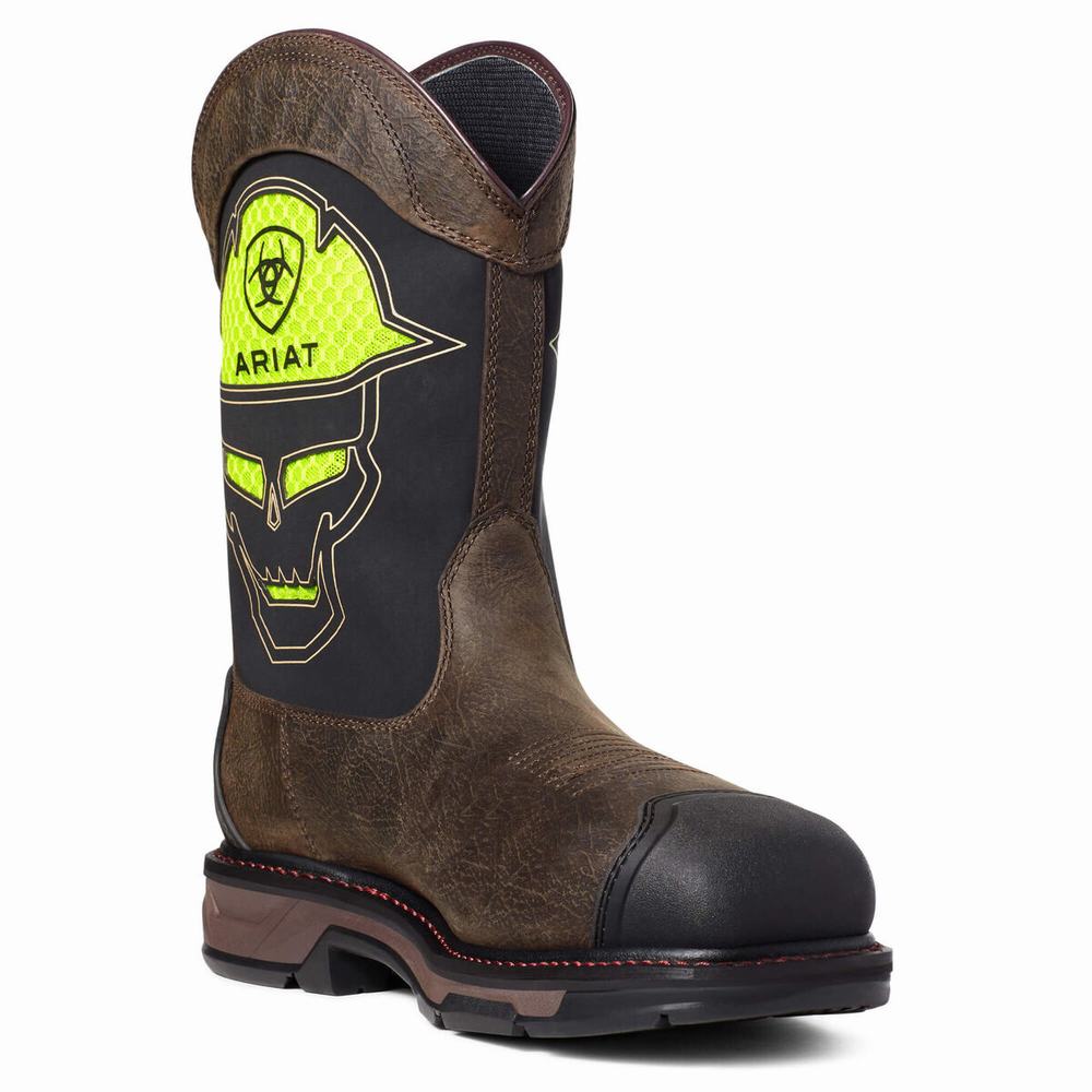 Coffee Ariat WorkHog XT VentTEK Bold Waterproof Carbon Toe Men's Waterproof Boots | TWOE34150