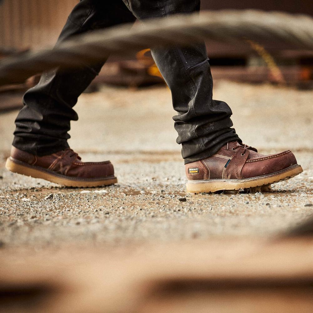 Copper Ariat Rebar Wedge Moc Toe 6