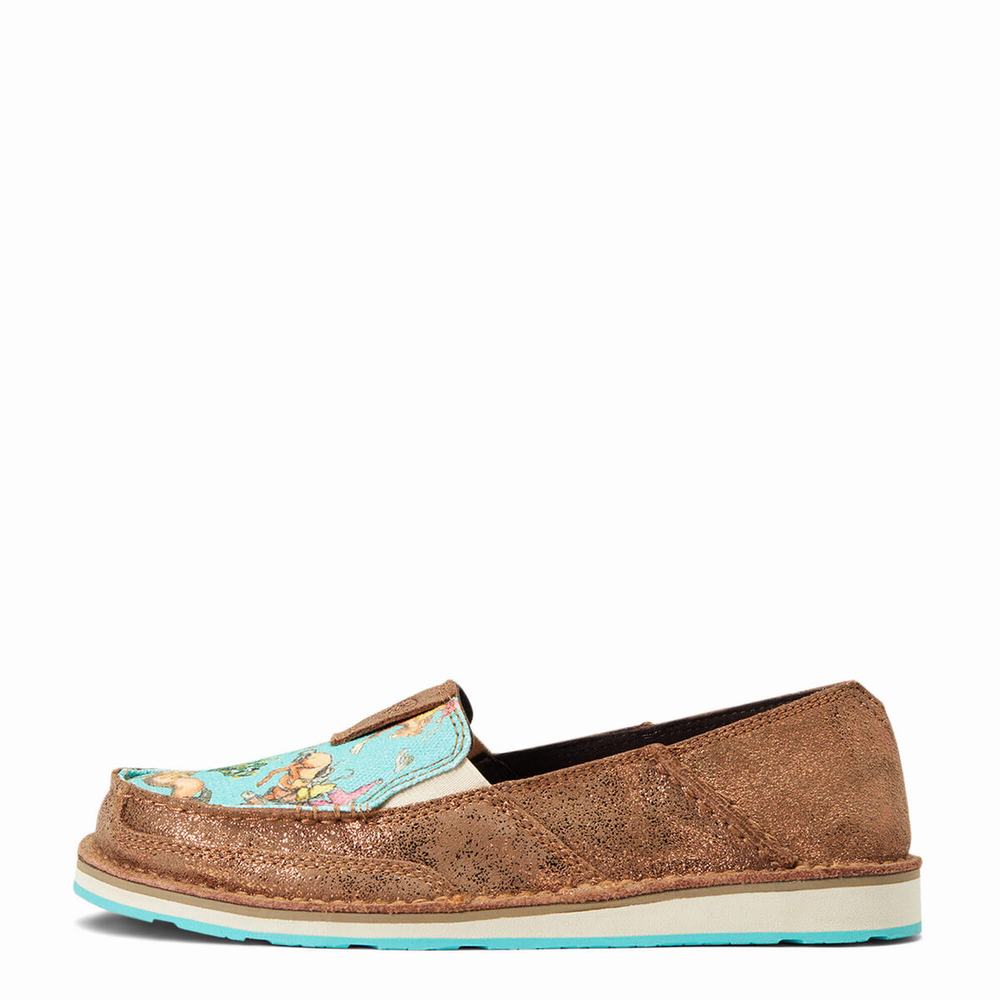 Copper Metal Turquoise Ariat Cruiser Women's Sneakers | TNZW56248