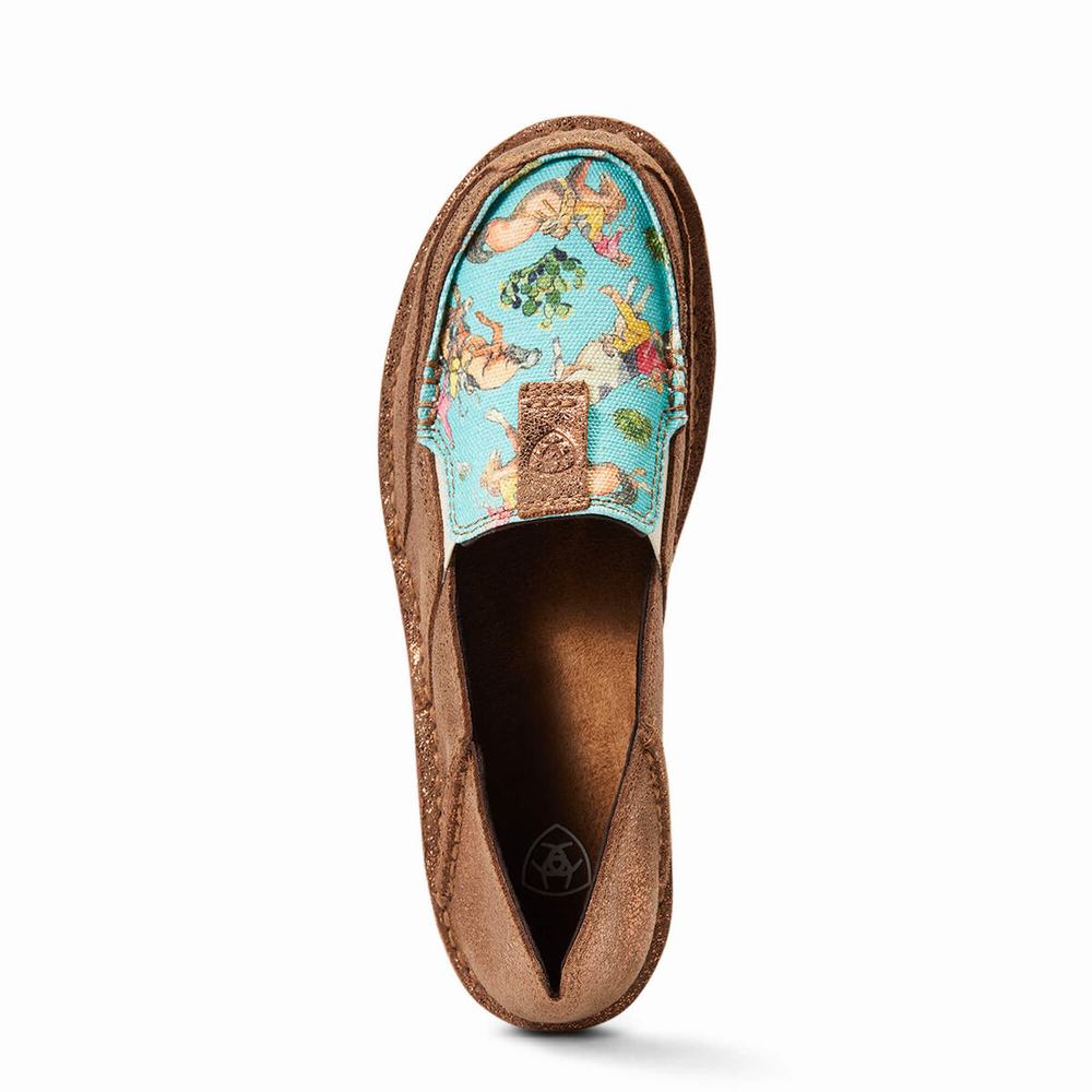 Copper Metal Turquoise Ariat Cruiser Women's Sneakers | TNZW56248