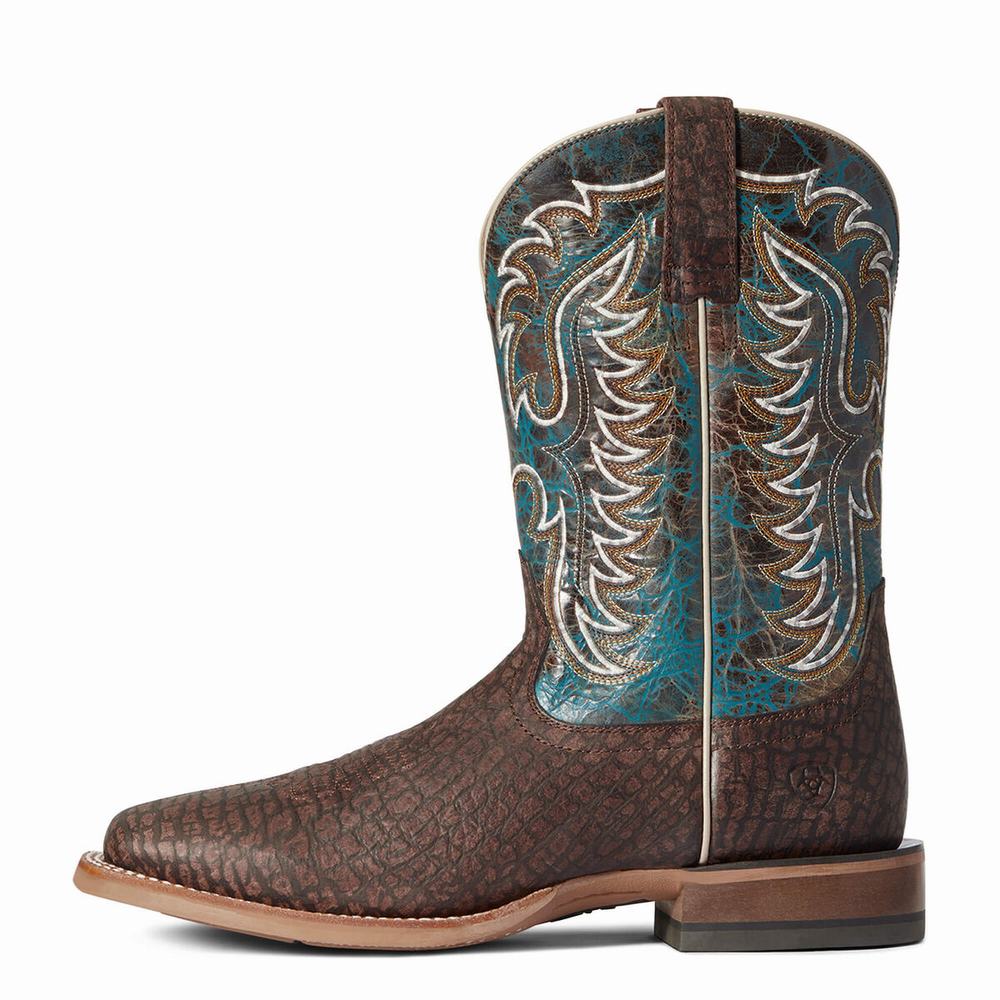 Dark Brown Ariat Stinger Men's Western Boots | BCMK96148