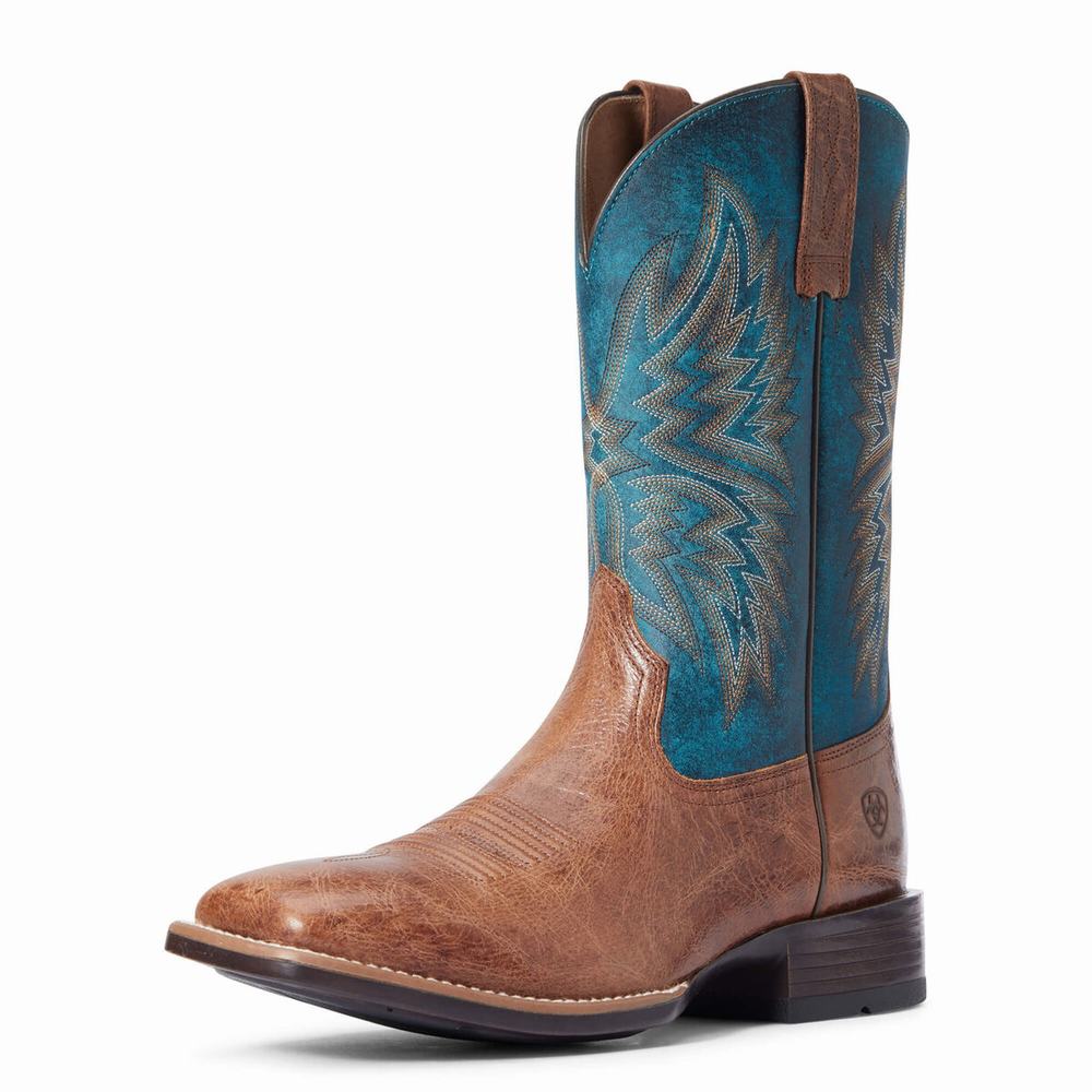 Dark Brown Ariat Valor Ultra Men\'s Western Boots | AYMK94280