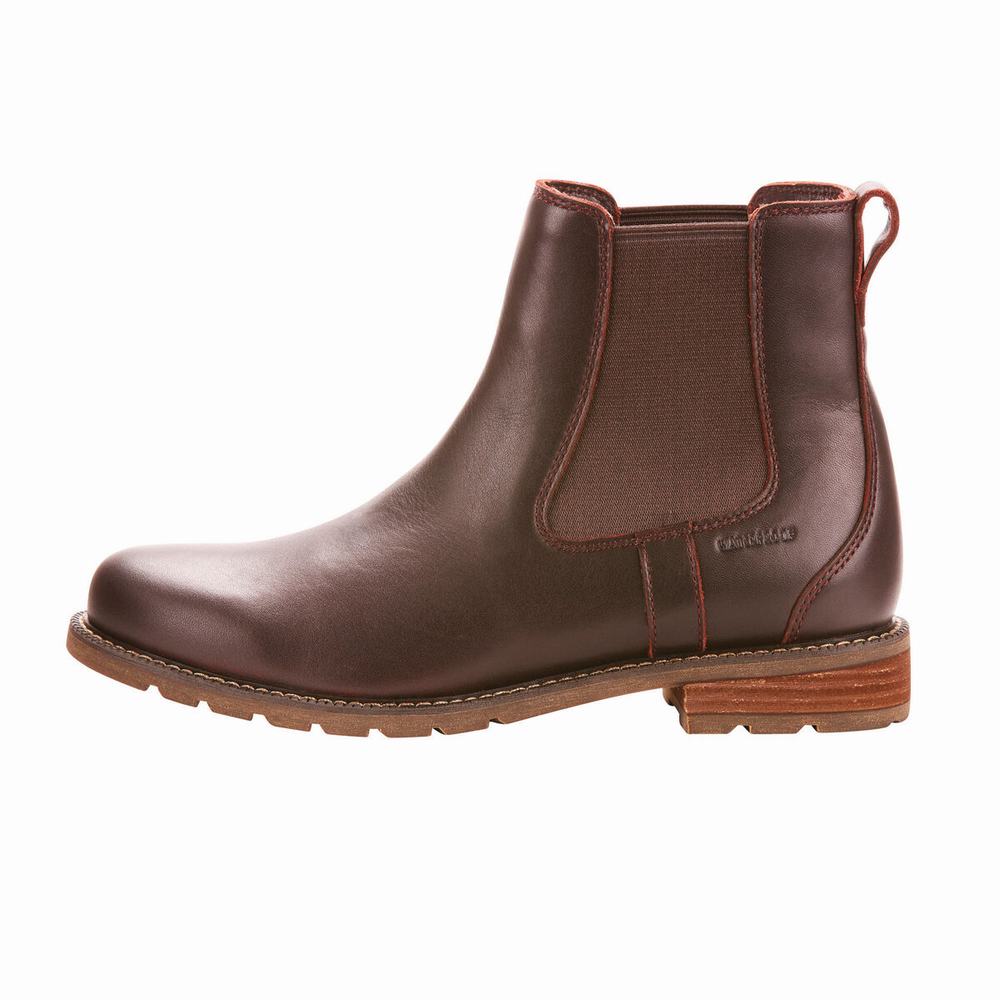 Dark Brown Ariat Wexford Waterproof Women's Dress Boots | KVOL94756