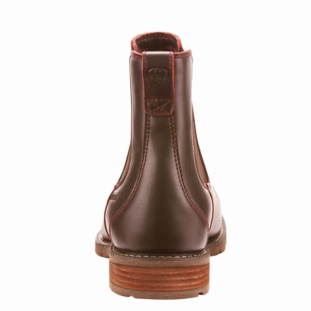 Dark Brown Ariat Wexford Waterproof Women's Dress Boots | KVOL94756